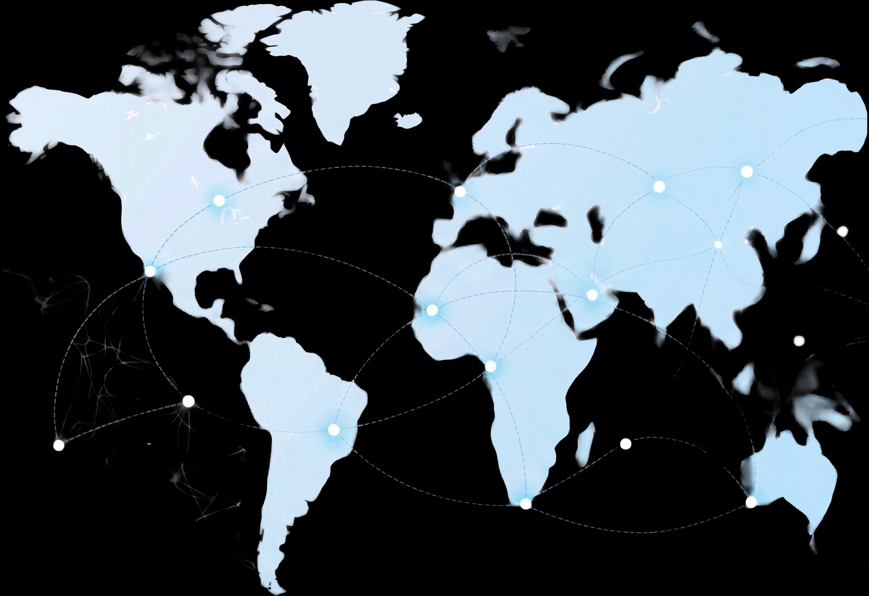 Mappamondo che illustra la presenza globale di Interfy