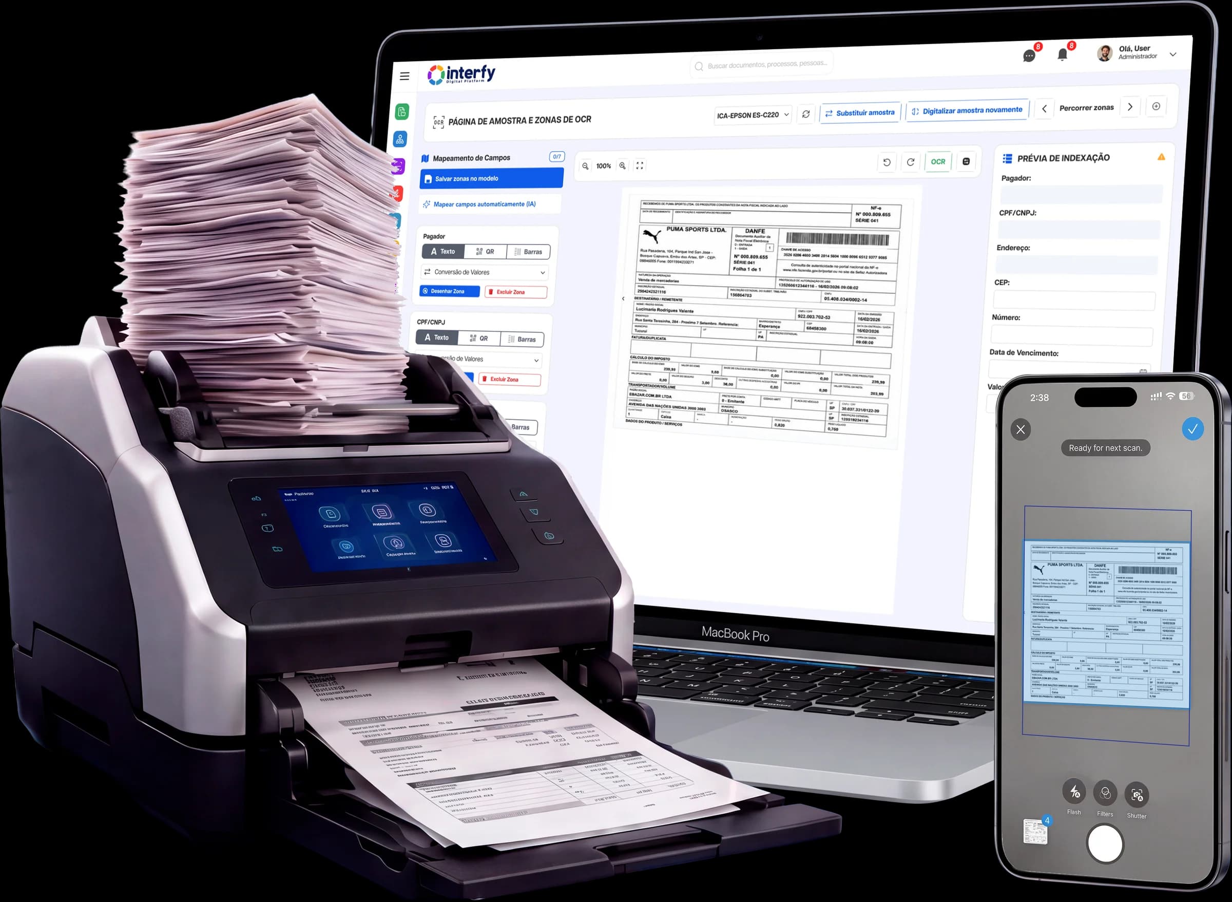 Cattura di documenti tramite scanner e mobile con riconoscimento dati via AI